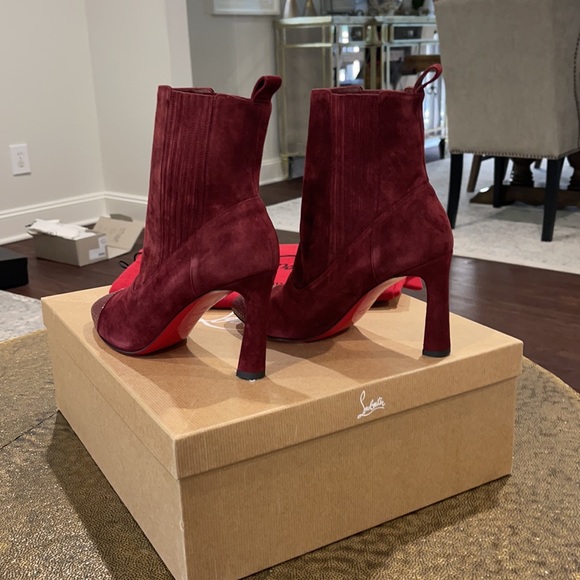 CHRISTIAN LOUBOUTIN Me in the 90s Burgundy Boot 38 - Picture 10 of 12